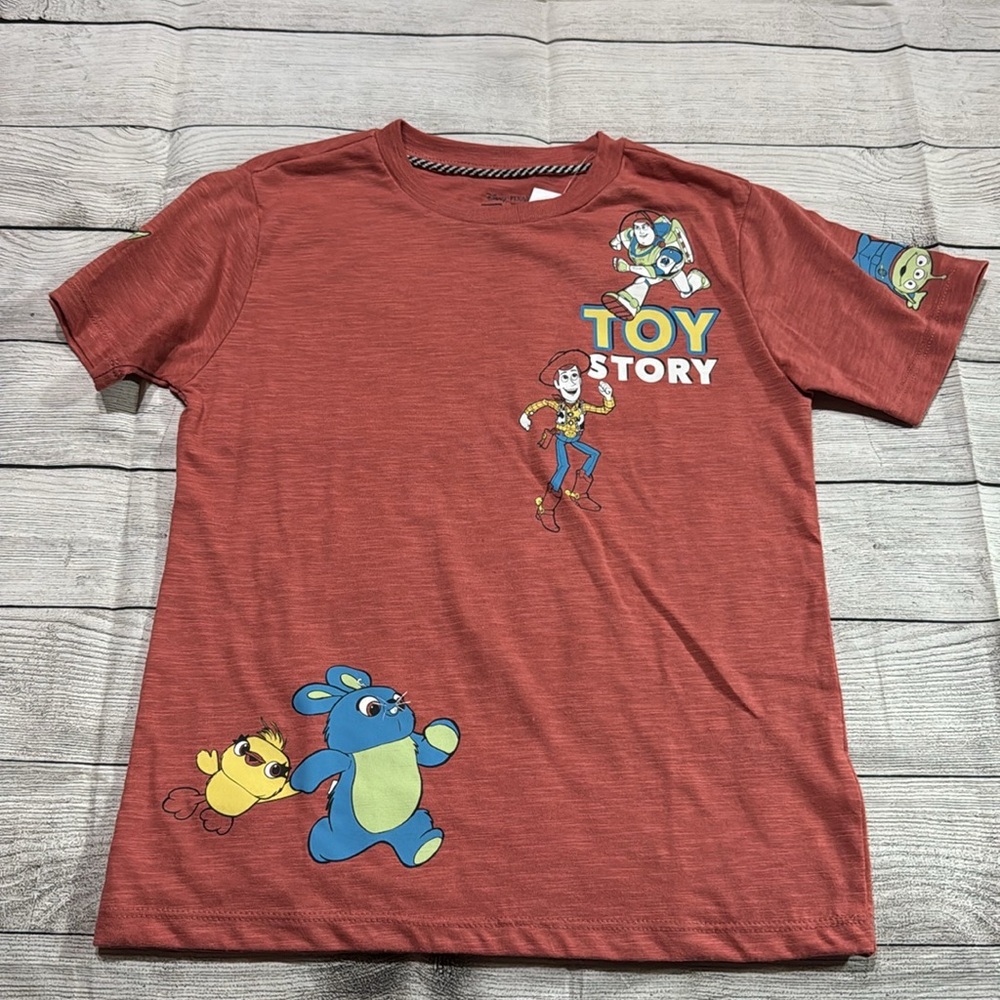 Disney Toy Story Red Kids Short Sleeve Shirt size Small